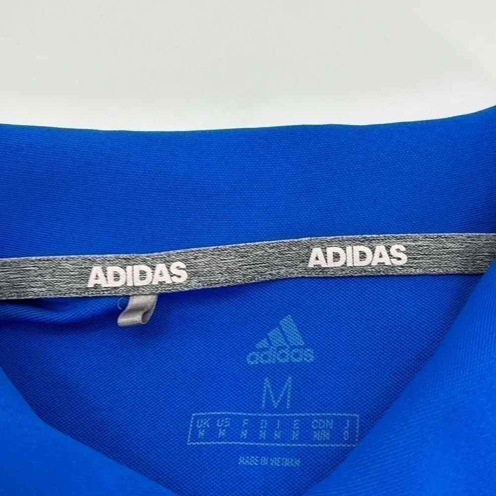 UEC Adidas blue polo golf shirt medium
